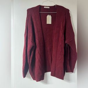 Burgundy Large sweater cardigan